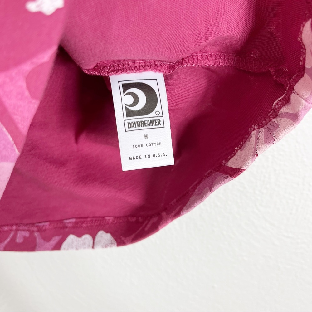 Daydreamer Blooming Pink Floral Shrunken Graphic Tank Top - Picture 6 of 9